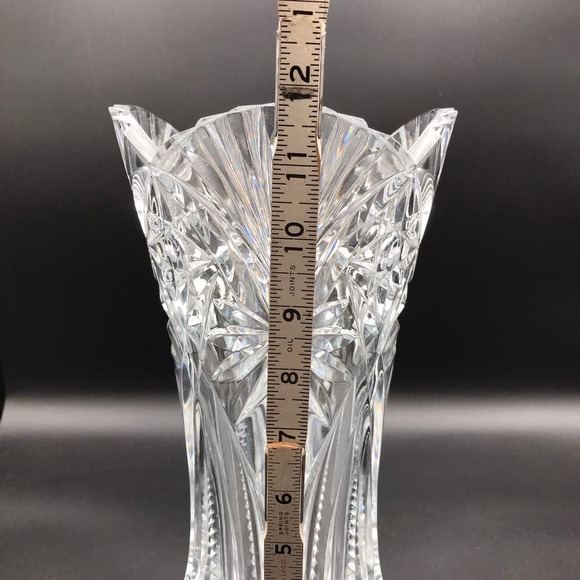 JG Durand Cristal D'Arques 11 3/4" Crystal Vase Vincennes Pattern Made in France - Picture 12 of 12